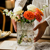 高级感轻奢花瓶摆件玻璃透明高档水养水培鲜花玫瑰百合客厅ins风
