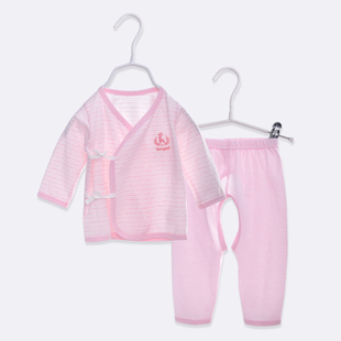 童泰春夏新生儿超薄内衣套装婴儿系带和服套0-3个月初生宝宝衣服