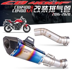 适用CB400F改装排气管t CB400X中段不锈钢排气管改装无损直上