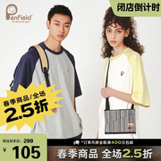 Penfield攀菲熊山系插肩袖拼色圆领短袖T恤男女同款oversize