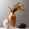 北欧简约陶瓷花瓶，摆件样板房客厅插花装饰品，黄黑白色创意工艺品