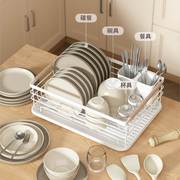 家用碗架沥水架置物架餐具，收纳沥水碗架沥水架，日式铁艺双层碗碟架
