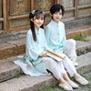 儿童表演服汉服中国风，2024春高山流水，长衫男童女童演出服套装
