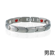 。日本MOMO纯钛手链钛磁保健情侣款锗手链降血压能量平衡手链男女