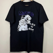 The Misfits乐队朋克风美式复古vintage阿美咔叽骷髅短袖男女T恤