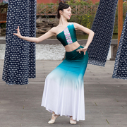 傣族服装女2023云南少数民族风舞蹈修身孔雀舞，裙子演出服成人