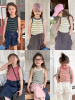 儿童韩版洋气夏季薄款条纹，小背心2024女童，彩条无袖t恤宝宝上衣潮