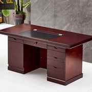 电脑桌木皮办公桌员工写字台油漆单人工作桌1.2米1.4米教师桌