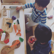 儿童磁性切切乐厨房玩具 木制女孩切水果蔬菜组合过家家套装礼物