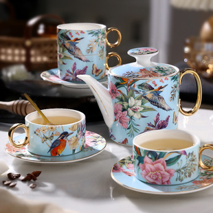 nosin诺轩家用法式田园风下午茶陶瓷茶具套装整套咖啡具咖啡杯碟