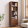 宜家实木书架落地置物架家用客厅收纳架子墙角窄缝小型储物柜简易