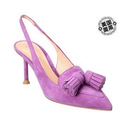 gianvitorossi70绒面革，露跟高跟鞋-紫色美国奥莱直发