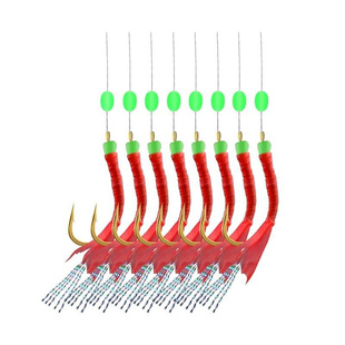 仿生串钩钓组8钩6虾皮，串钩八钩路亚假饵k翘嘴，专用白条专杀鱼钩大