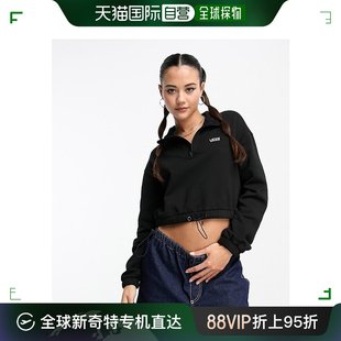 香港直邮潮奢 Vans 范斯 女士Vans left 胸部徽标半拉链抓绒外套(