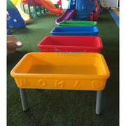 幼儿园长方形沙盘儿童沙水桌彩色彩色沙气堡广场戏水沙滩玩具