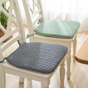 水洗棉加厚实木椅纯色方形垫保暖坐垫凳子饭店居家防滑垫