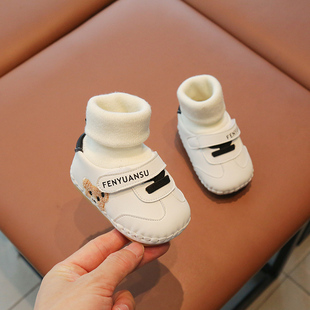20246-12月婴儿鞋春季一岁男宝宝学步鞋婴幼儿软底袜套鞋子女