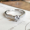『cm』stardust钻石戒托结婚戒指，18k金镶40分钻石六爪戒托定制