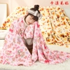 日式卡通珊瑚绒毛毯空调毯夏季单人午睡盖毯冬季加厚被子保暖毯子