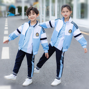 小学生班服春秋款三件套秋季运动服装，儿童校服装学院风幼儿园园服