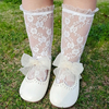 婴儿长筒袜夏季薄款宝宝蕾丝花边，袜子女宝夏款洋气网眼中筒公主袜