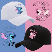 欧美潮牌Stitch史迪仔安琪卡通运动遮阳太阳帽时尚韩系百搭棒球帽