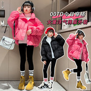 韩版童装女童粉色棉服外套儿童立领夹棉，保暖棉衣冬季宝宝棉袄外套