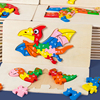 3d立体拼板26个英文字母动物交通，拼图儿童认知启蒙拼板木制质玩具