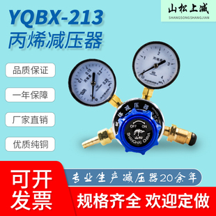 山松上减厂丙烯减压器，yqbx-213气体钢瓶，减压阀调压阀4mpa全铜