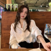 清仓反季捡漏品牌折扣店女装秋季时尚韩版宽松衬衫女长袖雪纺上衣