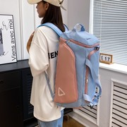 大容量短途旅行包女士运动健身包手提双肩两用行李袋旅游登山背包
