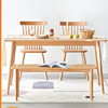 全实木餐桌纯北美国红橡木饭桌小户型北欧风格原木餐桌椅组合方桌