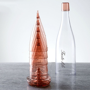 创意酒杯食品级塑料透明香槟杯便携野餐杯子饮料果汁水杯高脚杯