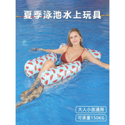 水上浮床漂浮垫充气圈浮力气垫成人儿童初学游泳神器躺椅网床浮排