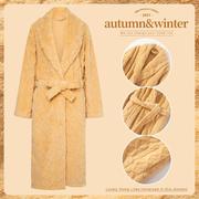 秋冬季提花珊瑚绒，加厚暖暖绒男女睡袍睡衣，加厚浴袍情侣睡衣
