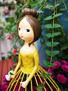 欧式铁艺装饰摆件可爱娃娃植物铁线莲，爬藤小花架园艺杂货