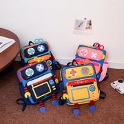 机器人书包幼儿园小班入学男童，轻便可爱双肩包女童(包女童)宝宝卡通背包潮