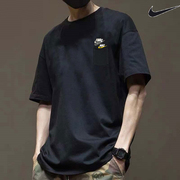 Nike耐克男子T恤运动户外训练情侣半袖休闲黑色圆领短袖DV3316潮