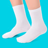 儿童袜子加长2-18岁学生，春秋夏薄款无骨男童女童，白色女薄中筒棉袜