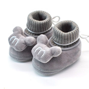 婴儿鞋袜0一6一12月宝宝，秋冬季保暖棉鞋加绒加厚学步前鞋软底防滑