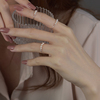925纯银戒指女小众，设计珍珠冷淡风高级复古ins潮食指开口调节尾戒