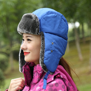 雷锋帽男女加绒加厚保暖护耳东北滑雪帽子骑行旅游防寒防冻装备
