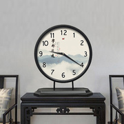 承沁座钟客厅钟表，简约新中式静音，家用时钟金属圆形创意个性石英钟