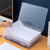 透明放A4纸收纳盒文件证件塑料办公室打印纸资料存放整理盒扁平型