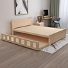 1.8床拖床松木单人床，抽拉床架1.2榻榻米，床实木米原木子母床经济型