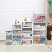 加厚透明抽屉式收纳柜自由组合柜大号零食玩具整理箱抽屉柜储物柜