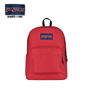 JanSport杰斯伯双肩包男女学生书包电脑包时尚休闲运动背包大红色