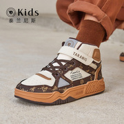 泰兰尼斯kids儿童板鞋男童鞋，高帮秋季女童款，休闲滑板鞋学生鞋