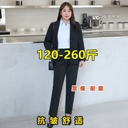 300斤特大码女装西装女外套200胖mm休闲职业装套装西服西装裤220