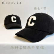 欧美c字母鸭舌帽子女软顶韩版同款棒球帽素颜遮脸百搭休闲遮阳帽